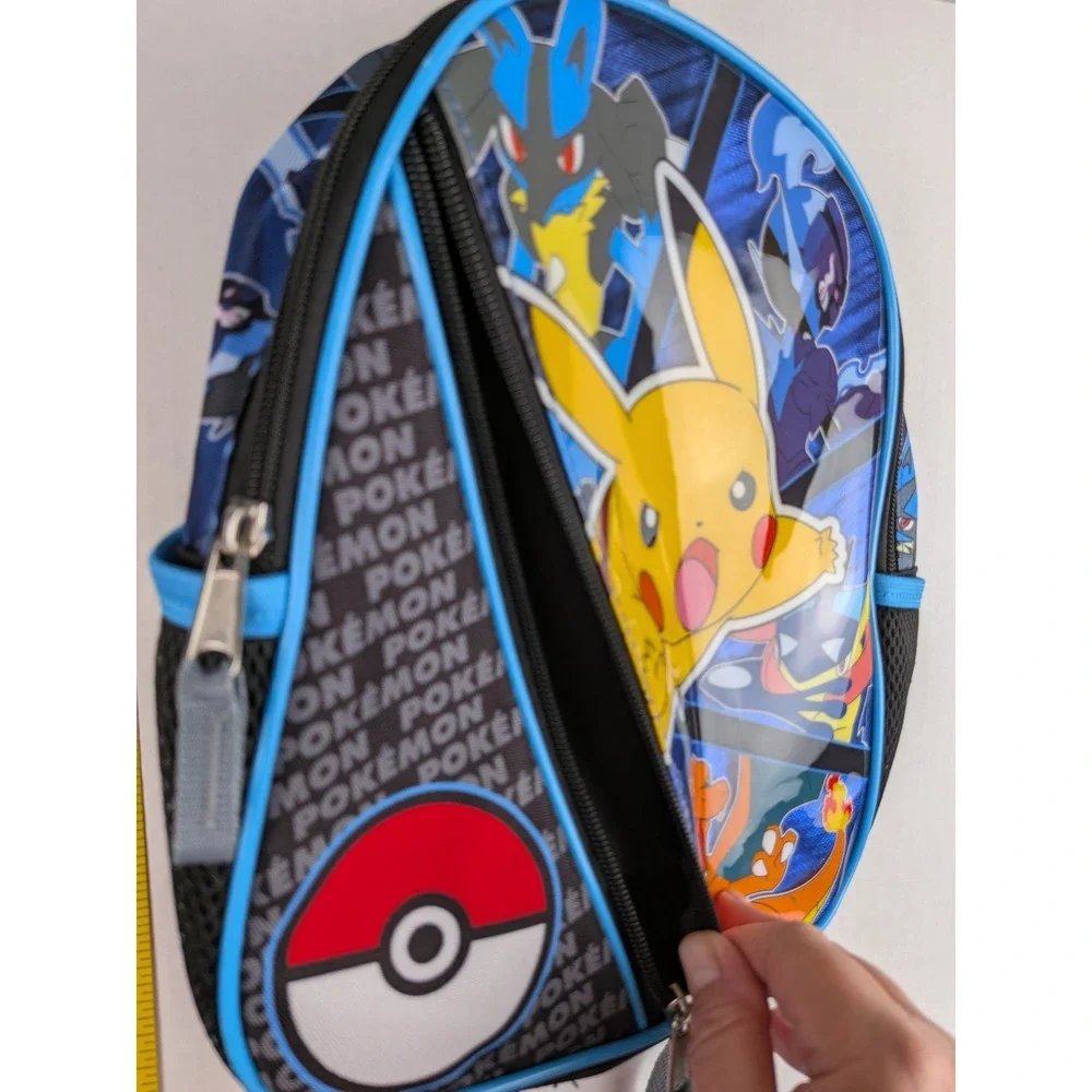 Pokemon Pikachu Charizard Lucario Mini Backpack Blue Bioworld Kids OSFA NWT